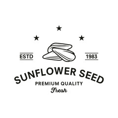 Sunflower seeds isolated on white background vector illustration in flat design