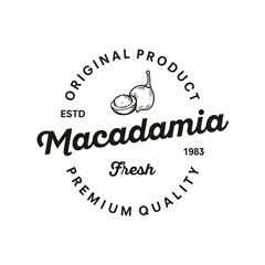 Macadamia Nut logo vector template illustration design