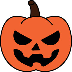 Spooky Jack-o'-Lantern with Sinister Grin