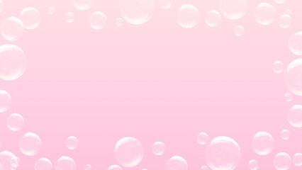 Pink background with beautiful bubble frame