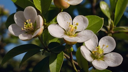 Obraz premium white magnolia flowers in spring