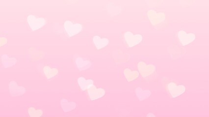 pink rose gold heart pattern valentine background. Abstract bokeh Blurred pink tone lights. textured colorful background desktop. light texture dark rose gold gradient background