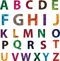 Vector of triangle alphabet