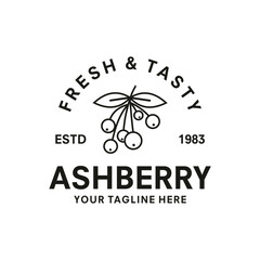 ashberry logo design vector illustration