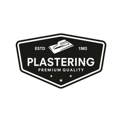 Obraz premium Plastering vintage template on isolated white background