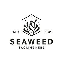 Seaweed logo vector template illustration design