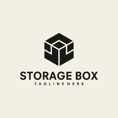 storage garage logo vector template illustration design