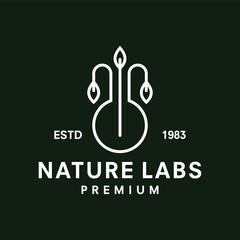 Fototapeta premium Laboratory logo vector template illustration design