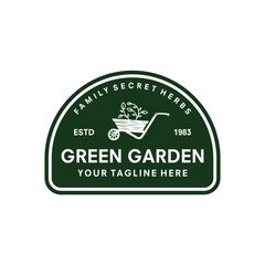gardening logo vector template illustration design