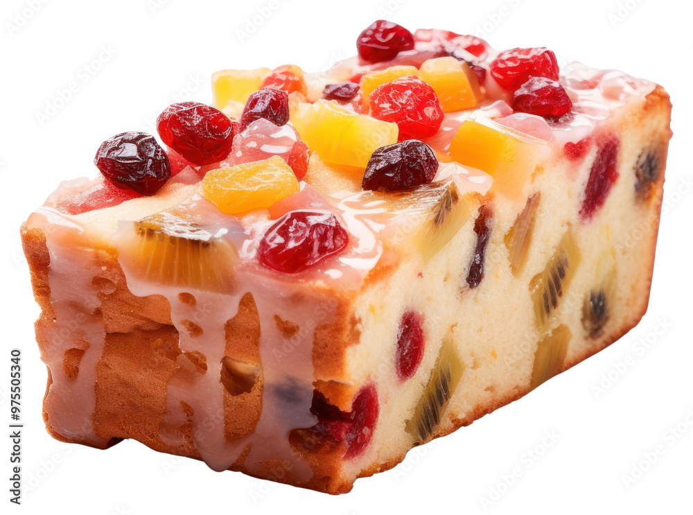 Poster PNG Fruit cake dessert food white background.