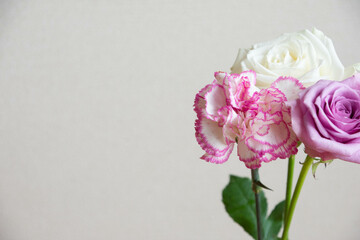 薔薇とカーネーション