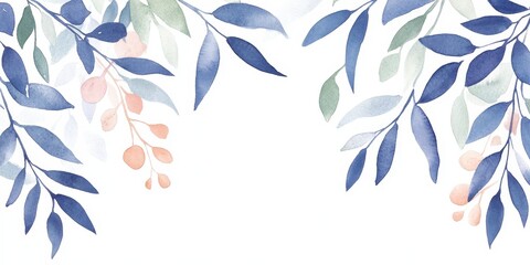 Fototapeta premium A beautiful featuring delicate blue and green leaves, perfect for backgrounds or decor.
