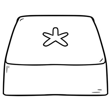 recommend clip art: Asterisk button illustration hand drawn outline vector