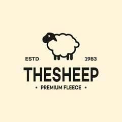sheep logo symbol vector illustration design