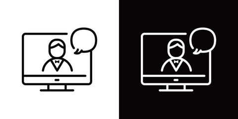 オンラインカジノのシンプルなラインアイコン