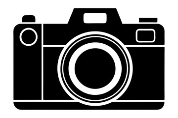 Photo camera or video camera silhouette icon for graphic design. vector illustration.