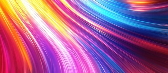 Obraz premium Abstract radial background featuring a blurred multicolored gradient that showcases a vibrant spectrum of neon colors Ideal for fashion holiday arts and educational purposes for children