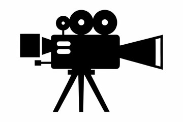 Movie camera, Video camera vector icon.