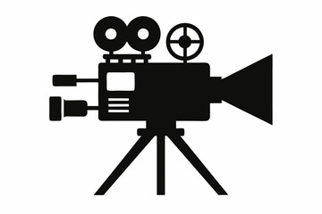 Movie camera, Video camera vector icon.