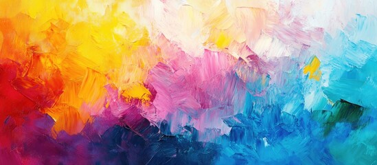 Abstract oil painting with vibrant colors Impressionist style abstraction Modern surreal artwork ideal for wall decor Unique hand drawn texture template