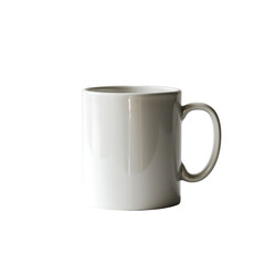Transparent A white coffee cup sits on a white background