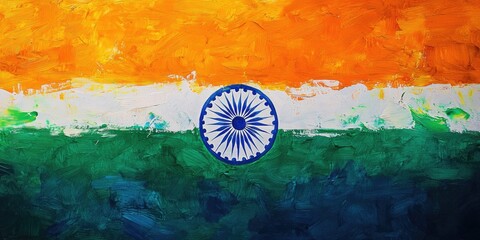 Indian Flag Painting on Wall