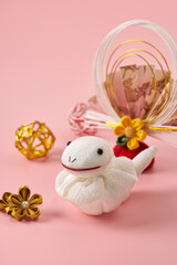 お正月　巳年イメージ