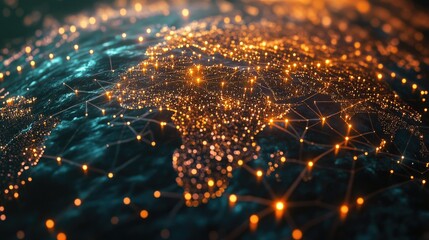 Close-up of World Map