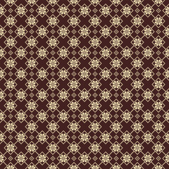 Seamless vintage geometric pattern with floral elements for wallpaper and textile design