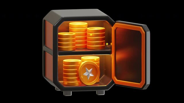 3D Animation of Proof of Stake (PoS) to secure the blockchain
 | Alpha Channel