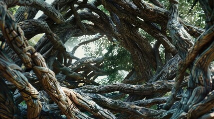 Fototapeta premium The limbs weave together to create a structure