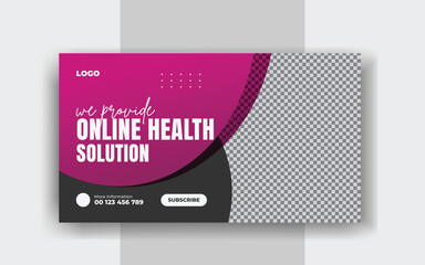 medical you tube thumbnail design protection template and virus buying