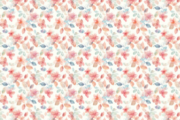 Blooming midsummer meadow seamless pattern.