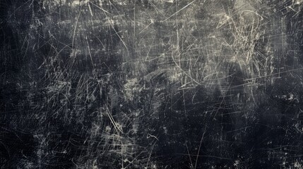 Black grunge scratched background, old film effect, dusty scary texture 