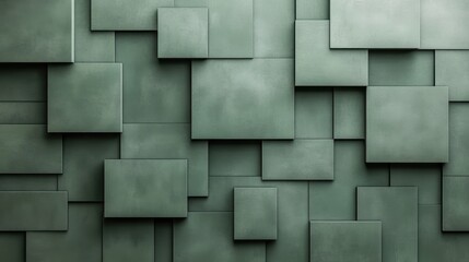 Geometric Grid Pattern in Muted Olive Green Background for Minimalist Design Concepts