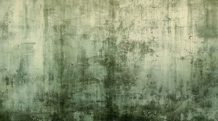 Fototapeta premium Distressed Green Wall Texture - Cracked and Worn Surface, Green Texture, Concrete Background