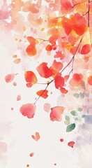 abstract background of water color splash, pastel color, pink red orange tone. draw on rough paper