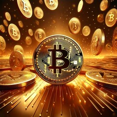gold bitcoin coin