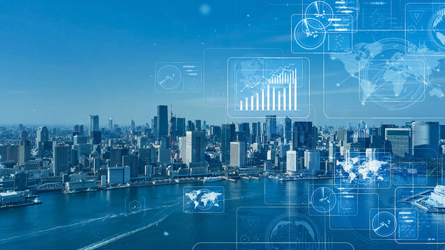 都市とテクノロジー　空撮