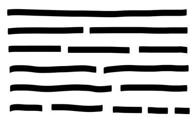 シンプルな黒のアンダーラインのパーツ