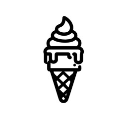 simple Ice cream icon vector isolated clip art