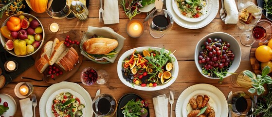 High-Quality Image of a Gourmet Meal Served on a Beautifully Arranged Table with Elegant Presentation and Sophisticated Tableware