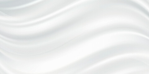 Minimal white and grey abstract background with dynamic curves
