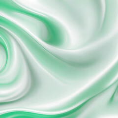 Obraz premium Soft Pastel Green Shiny Satin Silk Swirl Texture Background