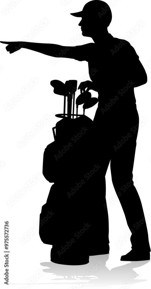 Poster a golfer sports person playing golf