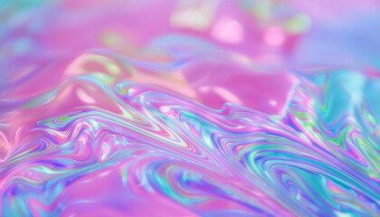Smooth flowing liquid forms in vibrant colors. Beautiful multicolored shapes. Soft pastel backdrop