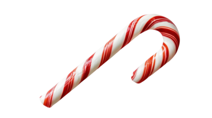 Christmas candy cane on transparent background