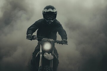 Obraz premium A striking depiction of a bold stuntman, showcasing their audacious spirit and thrill-seeking way of life.