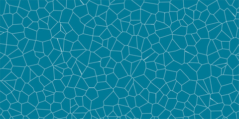 Blue abstract broken glass geometric retro tiles broken quartz seamless pattern isolated crystalize terrazzo vintage vector background.