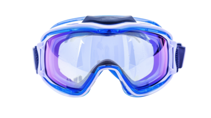 Ski goggles on transparent background
